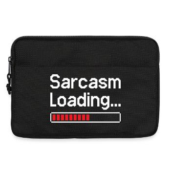 Sarkasmus Ladestatus - Laptoptasche 13" - Schwarz - Vorne