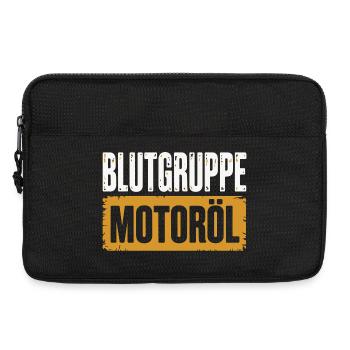 Blood Type Engine Oil Screwdriver Design - Laptop bag 13" - black - Front