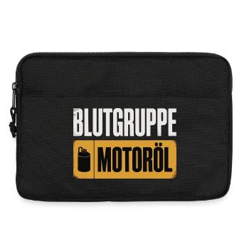 Blood Type Engine Oil Screwdriver Design - Laptop bag 13" - black - Front
