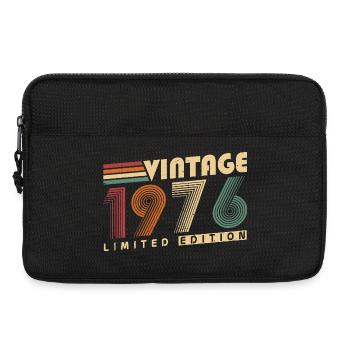 Vintage 1976 Jahrgang Geburtstagsgeschenk - Laptoptasche 13" - Schwarz - Vorne