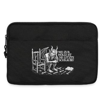 Wo zur Hölle ist die letzte Schraube? - Laptoptasche 13" - Schwarz - Vorne