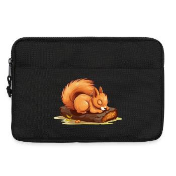 Dessin animé Animal Écureuil Mignon, Bébé Enfant - Sacoche pour ordinateur portable 13 pouces - noir - Devant