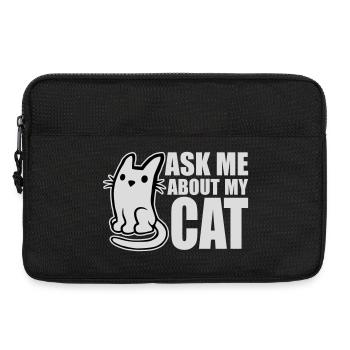 Demandez-moi pour mon chat Chat Amour des animaux Animaux - Sacoche pour ordinateur portable 13 pouces - noir - Devant