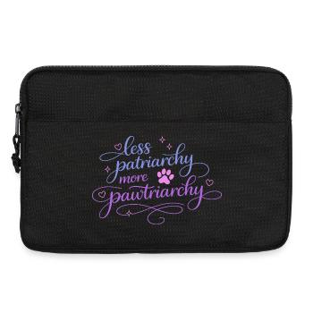 less patriarchy, more pawtriarchy - Laptoptasche 13" - Schwarz - Vorne