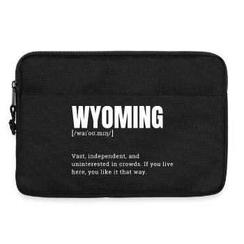Wyoming Bold Terrain Typography - Laptop bag 13" - black - Front