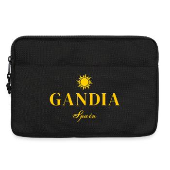 Gandia Spanien Sonnenemblem-Tee - Laptoptasche 13" - Schwarz - Vorne