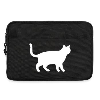 Cadeau Silhouettes de chats chats blancs - Sacoche pour ordinateur portable 13 pouces - noir - Devant