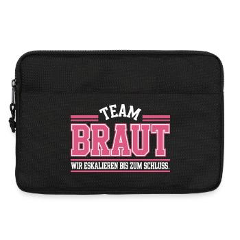 Team Braut Wir Eskalieren Crew Squad JGA Frauen - Laptoptasche 13" - Schwarz - Vorne