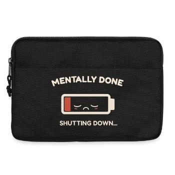 mentally done - Laptop bag 13" - black - Front