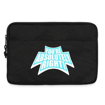 You're Absolutely Right Funny Sarcastic AI Logo - Laptop bag 13" - black - Front