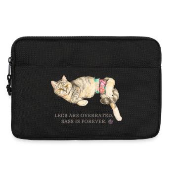 Legs Are Overrated Cat Sass - Laptop bag 13" - black - Front