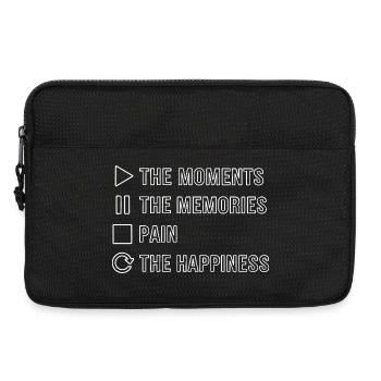 Mindfulness, Moments, Memories, Happiness - Laptop bag 13" - black - Front