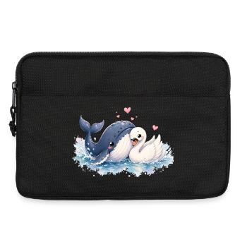 Wal & Schwan - Hope & Schwen in Love - Laptoptasche 13" - Schwarz - Vorne