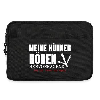 Hühnerflüsterer Huhn Hühnerhalter Hühner - Laptoptasche 13" - Schwarz - Vorne