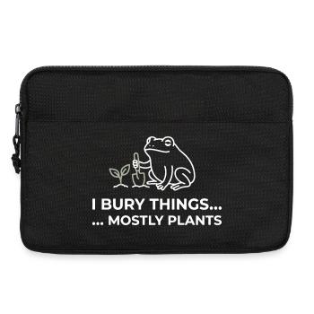 Grenouille Jardinage Humour Plante Grenouille - Sacoche pour ordinateur portable 13 pouces - noir - Devant