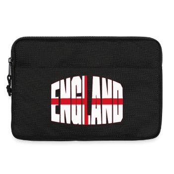 England Fussball Shirt, Englisches Fan Style - Laptoptasche 13" - Schwarz - Vorne