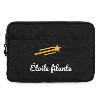 Étoile Filante Or Voeu Nuit Magie Rêve Chance - Laptoptasche 13" - Schwarz - Vorne