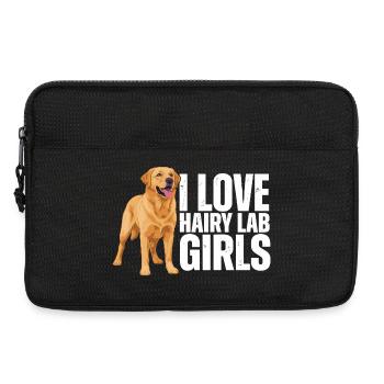 Ich liebe behaarte Labrador-Mädchen Labrador Retriever - Laptoptasche 13" - Schwarz - Vorne