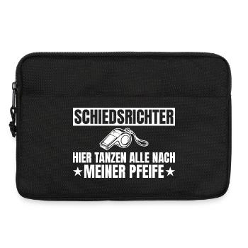 Schiedsrichter Alle tanzen nach meiner Pfeife - Laptoptasche 13" - Schwarz - Vorne