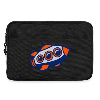 Space Rocket Illustration - Laptop bag 13" - black - Front