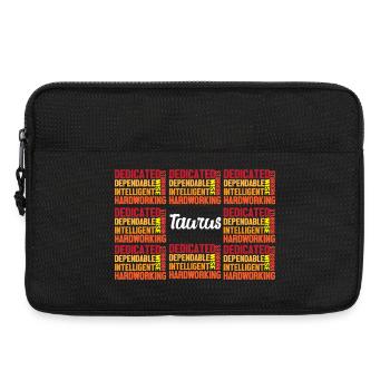 Signe du zodiaque Taureau - Sacoche pour ordinateur portable 13 pouces - noir - Devant