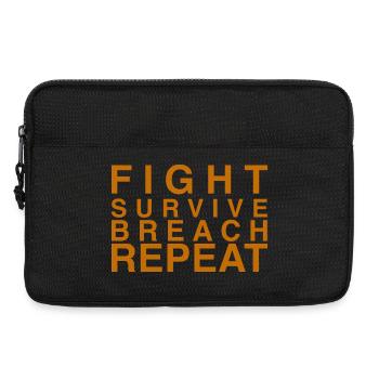 Fight Survive Breach Repeat Motif - Laptop bag 13" - black - Front
