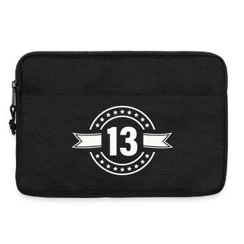 Insigne de 13 étoiles avec ruban - Sacoche pour ordinateur portable 13 pouces - noir - Devant