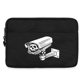 Humour Macabre Sécurité Caméra Crâne Gothique - Sacoche pour ordinateur portable 13 pouces - noir - Devant