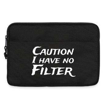 Vorsicht: Kein Filter-Ausdruck - Laptoptasche 13" - Schwarz - Vorne