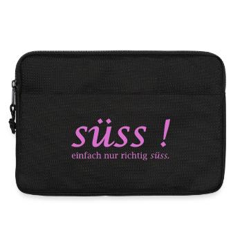 Süss! einfach nur richtig süss Schriftzug - Laptoptasche 13" - Schwarz - Vorne