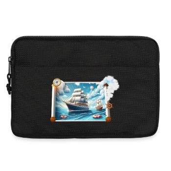 Nautische Segelreise - Laptoptasche 13" - Schwarz - Vorne