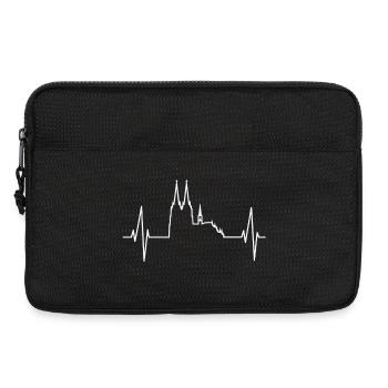 Cologne, ECG, battement de cœur, pouls cardiaque - Sacoche pour ordinateur portable 13 pouces - noir - Devant