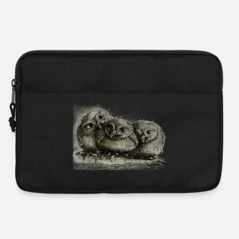 drei junge eulen - Laptoptasche 13" - Schwarz