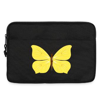 Zitronenfalter Schmetterling von Hand gezeichnet - Laptoptasche 13" - Schwarz - Vorne