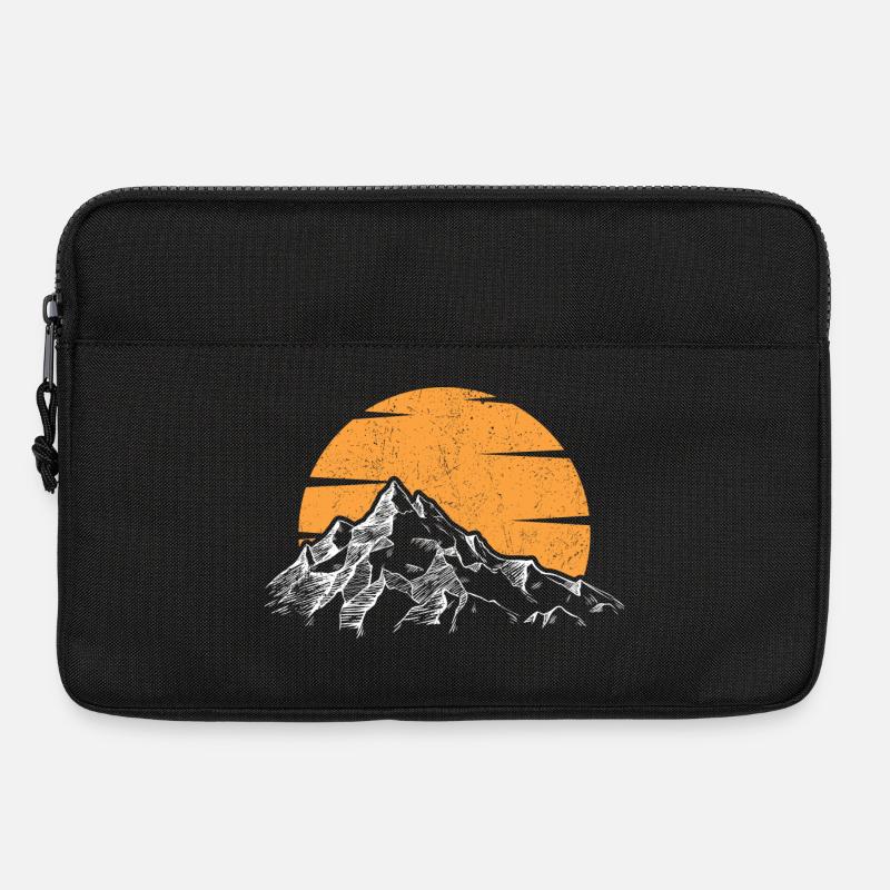 Sunset Peak Mountain Silhouette - Laptop bag 13" - black