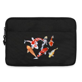 Élégant poisson Koi aquarelle design - Sacoche pour ordinateur portable 13 pouces - noir - Devant