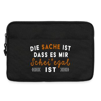 Ist mir Schei*egal Frecher Spruch Provokation Fun - Laptoptasche 13" - Schwarz - Vorne