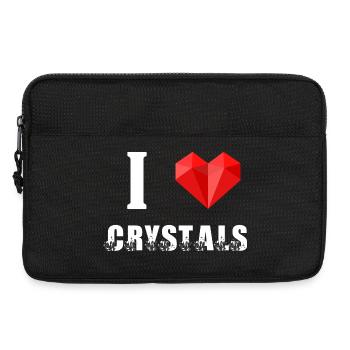 I Love Crystals Crystal Growing Crystal Grower Heart - Laptop bag 13" - black - Front