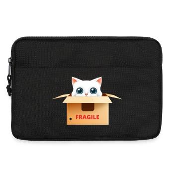 Fragile Kitten in Kawaii Box - Laptop bag 13" - black - Front