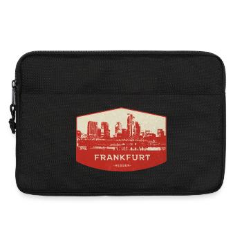 Badge rouge de la Skyline de Francfort - Sacoche pour ordinateur portable 13 pouces - noir - Devant
