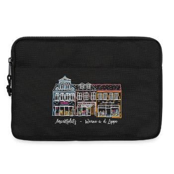 Werne, kultige Häuserzeile am Markt, Kreis Unna - Laptoptasche 13" - Schwarz - Vorne
