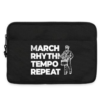 March Rhythm Tempo Repeat - Laptop bag 13" - black - Front