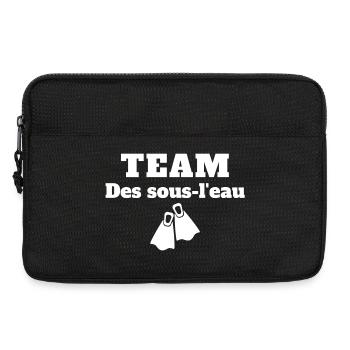 plongeur, plongée sous-marine, palmes - Sacoche pour ordinateur portable 13 pouces - noir - Devant