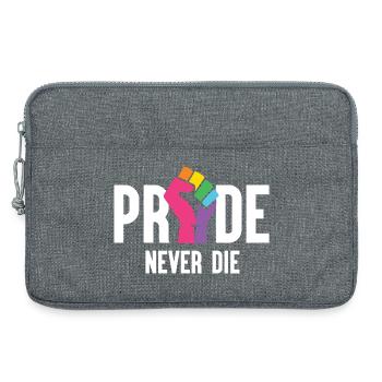 Mois de la fierté LGBT - Pride Never Die - Sacoche pour ordinateur portable 13 pouces - gris chiné - Devant