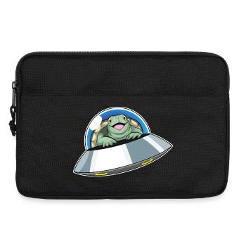 Turtle Spaceship Space - Laptop bag 13" - black - Front