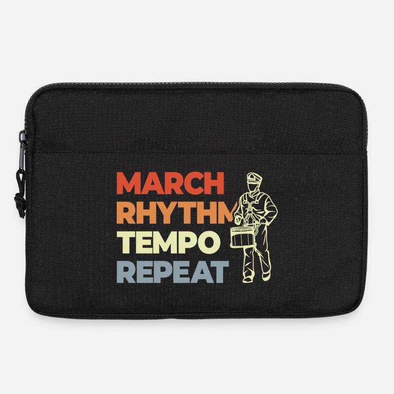 Trommel Spruch - Laptoptasche 13" - Schwarz