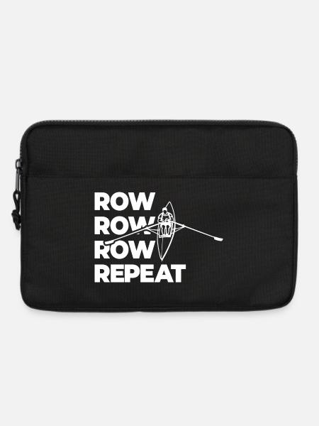 Rudern Rudern Rudern Wiederholen - Laptoptasche 13" - Schwarz
