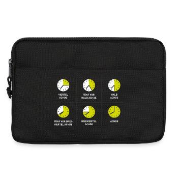 Schwäbische Uhrzeit - Laptoptasche 13" - Schwarz - Vorne