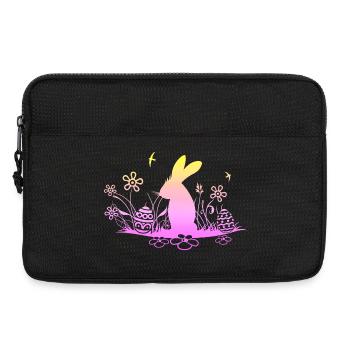 Ostern Osterhase auf Wiese mit Schwalben - Laptoptasche 13" - Schwarz - Vorne