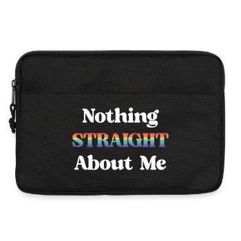 LGBT Pride Month - Nichts Gerades über mich - Laptoptasche 13" - Schwarz - Vorne